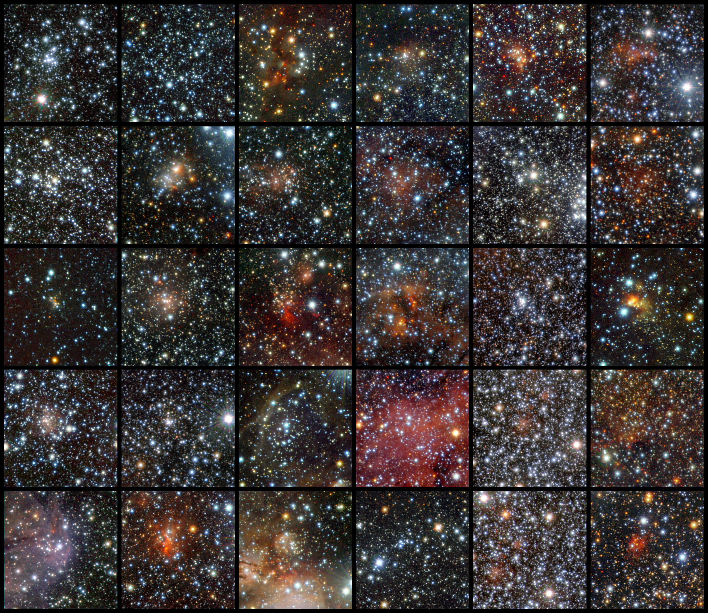 96 Hidden Star Clusters Discovered by Dust-Piercing Telescope